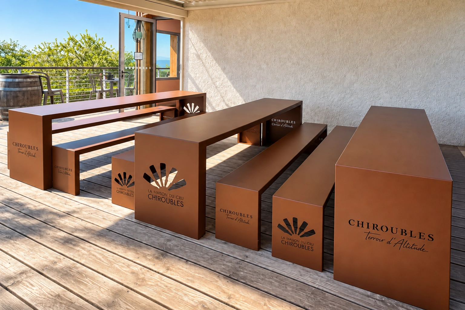 mobilier en acier design, métallier dans le Beaujolais, Rhône