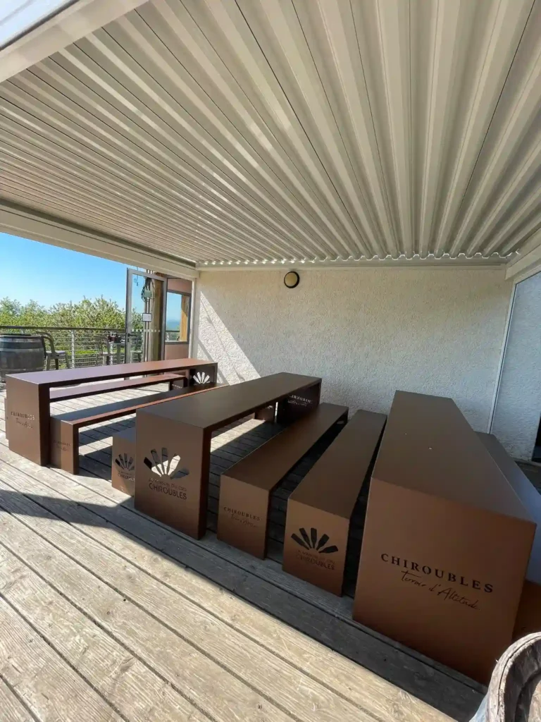 mobilier métallique sur mesure, artisan métallier à Fleurie (Beaujolais, Rhône)